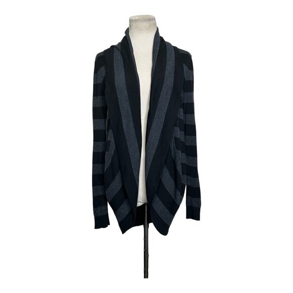 Loft gray black open front long sleeves cardigan size M - Picture 9 of 9